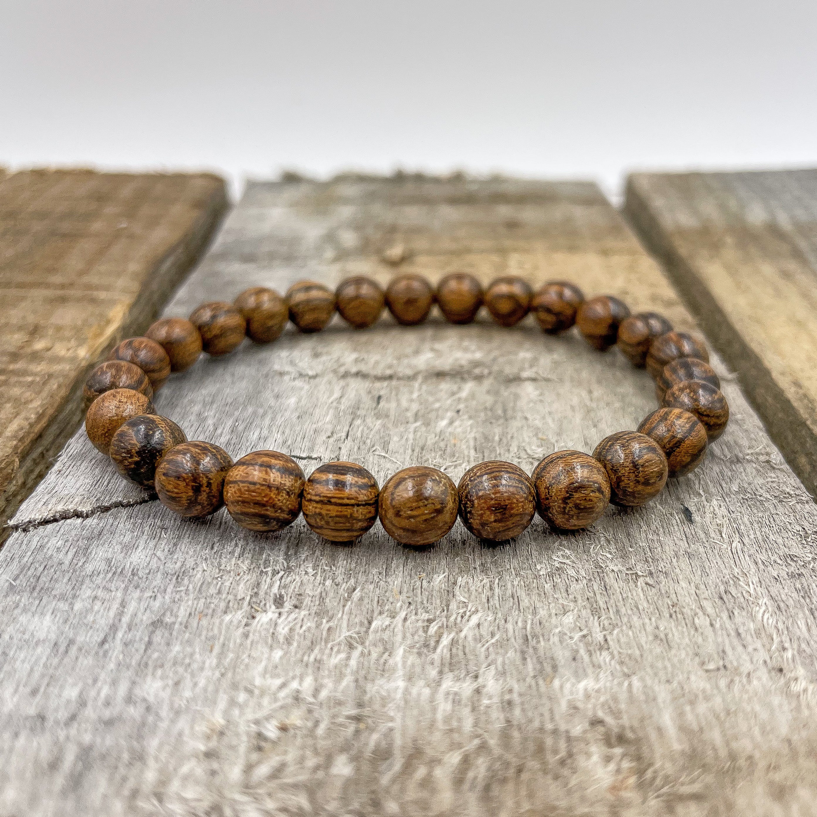 Union - Tigerskin Sandalwood Mala Beaded Bracelet