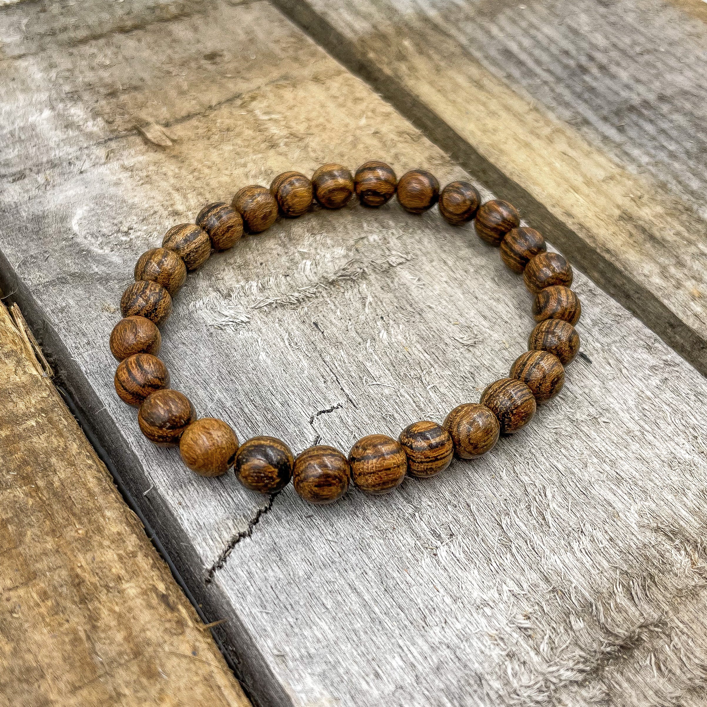 Union - Tigerskin Sandalwood Mala Beaded Bracelet
